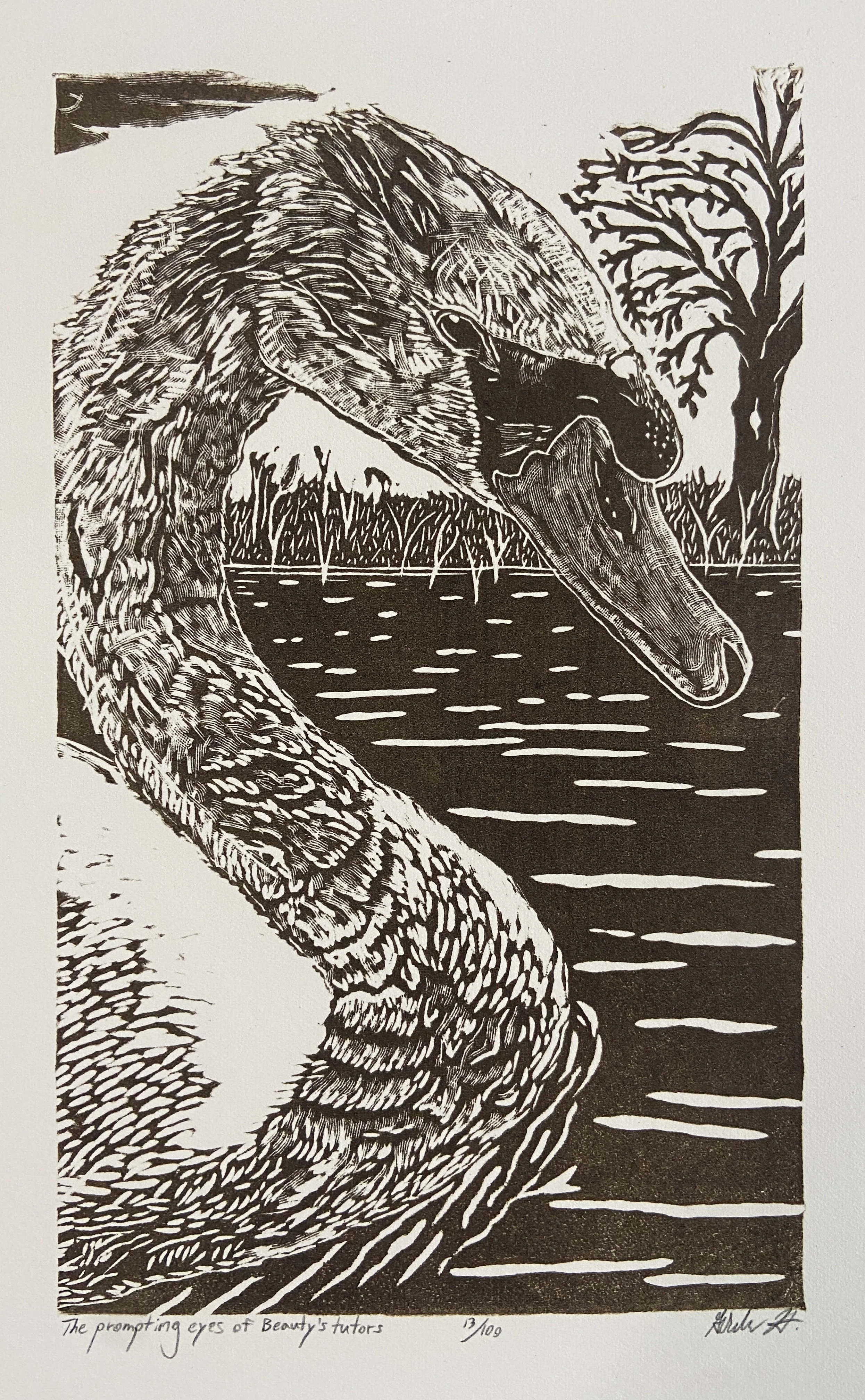 'The Prompting Eyes of Beauty's Tutors' Wood Engraving