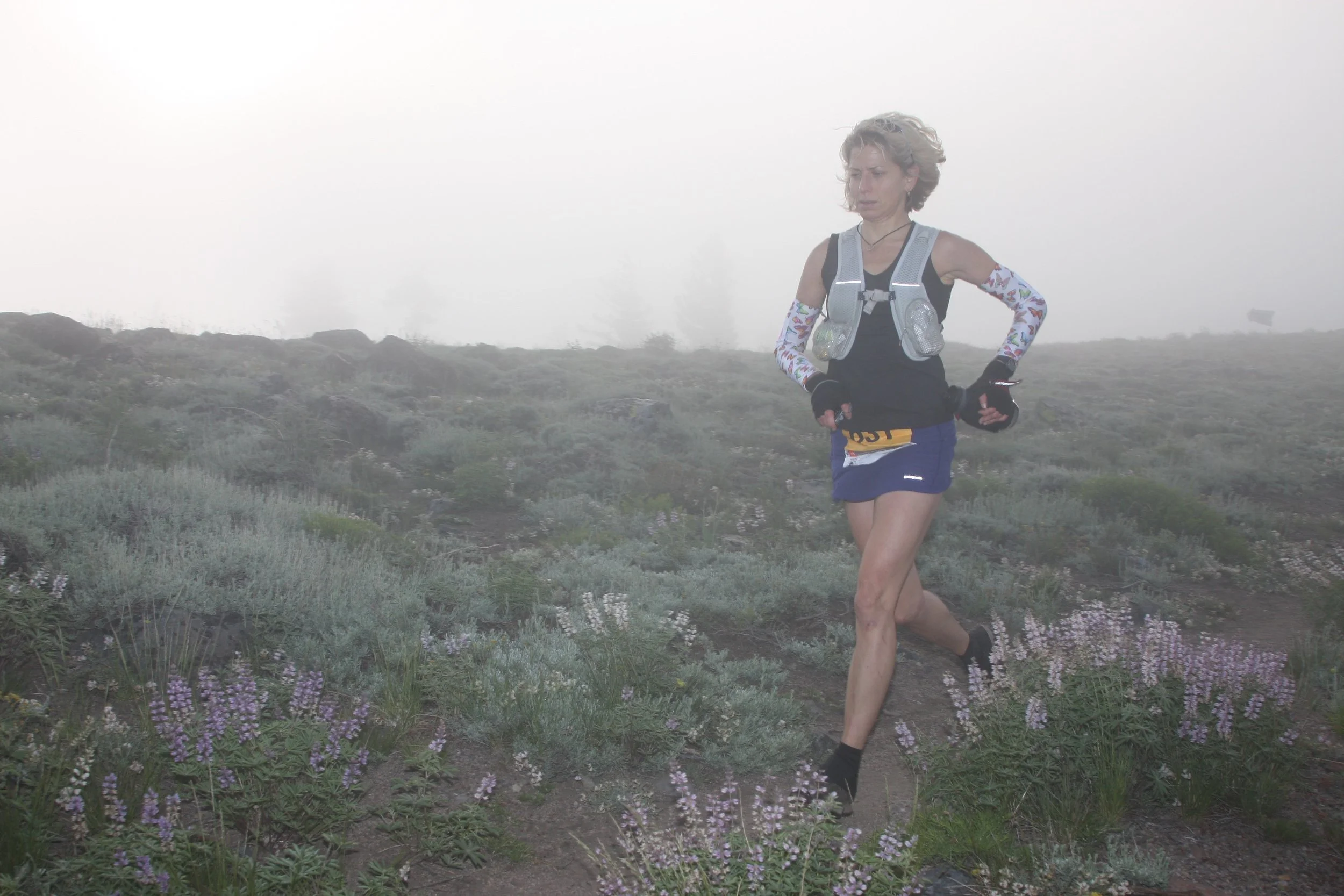 Susan Donnelly running the tough Tahoe 100-mile ultramarathon