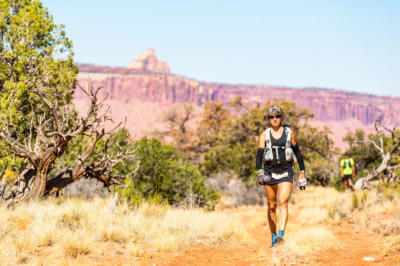 Susan Donnelly running the Moab 240 mile race
