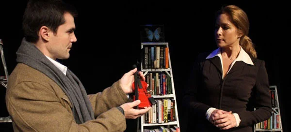 Firefly 's Sean Maher and Melrose Place 's Jamie Luner in The Cardioluthier at the Blank Theatre, Los Angeles, directed by Michael Matthews