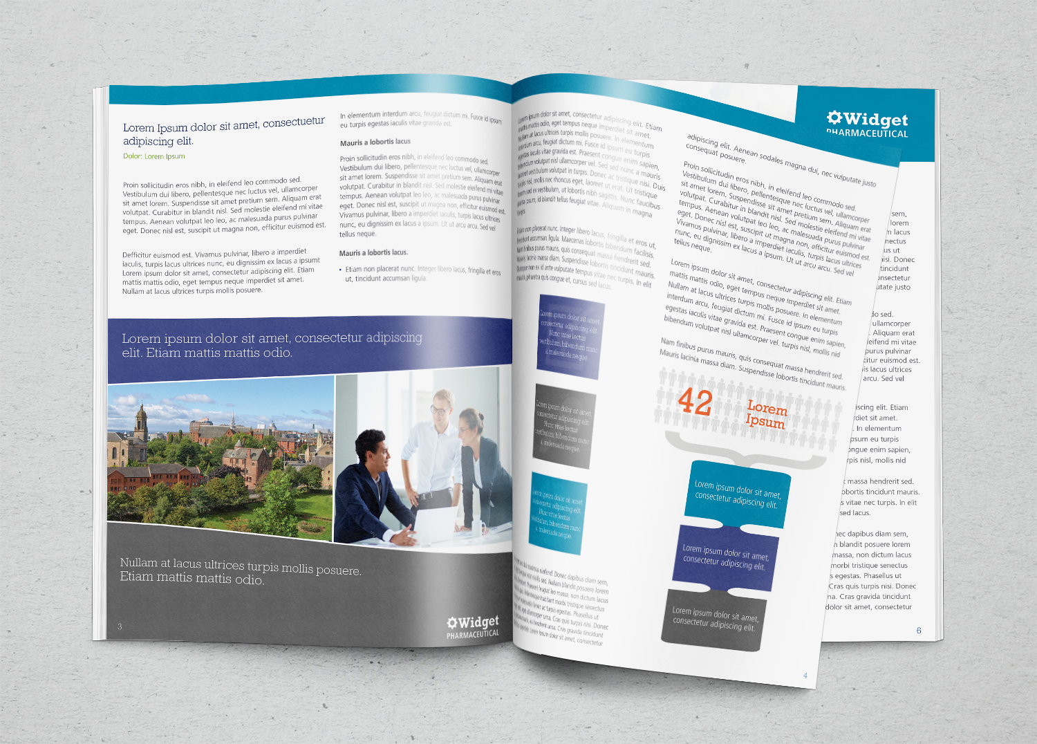 Medical article spread mock-up