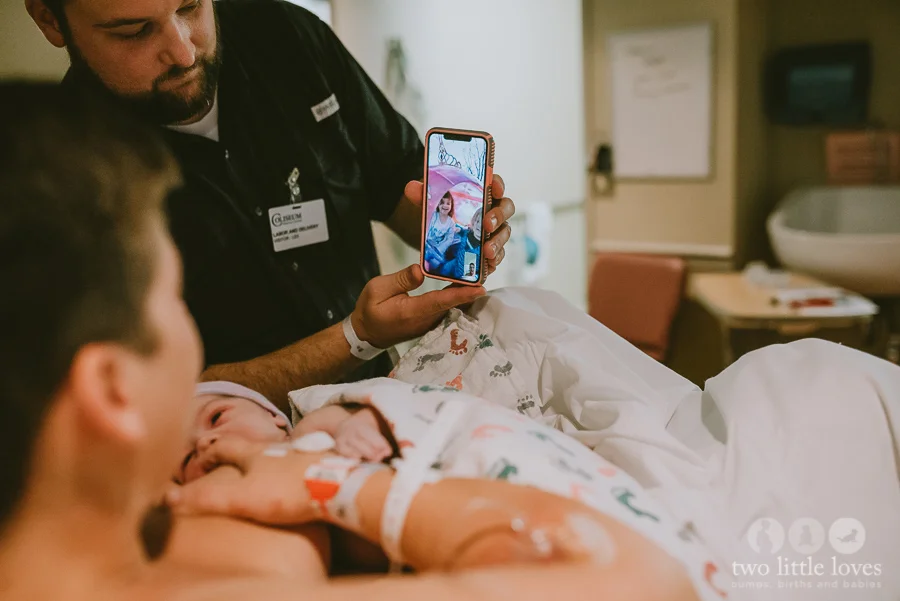 Telling big sister and big brother they now have another little boy in their family!
