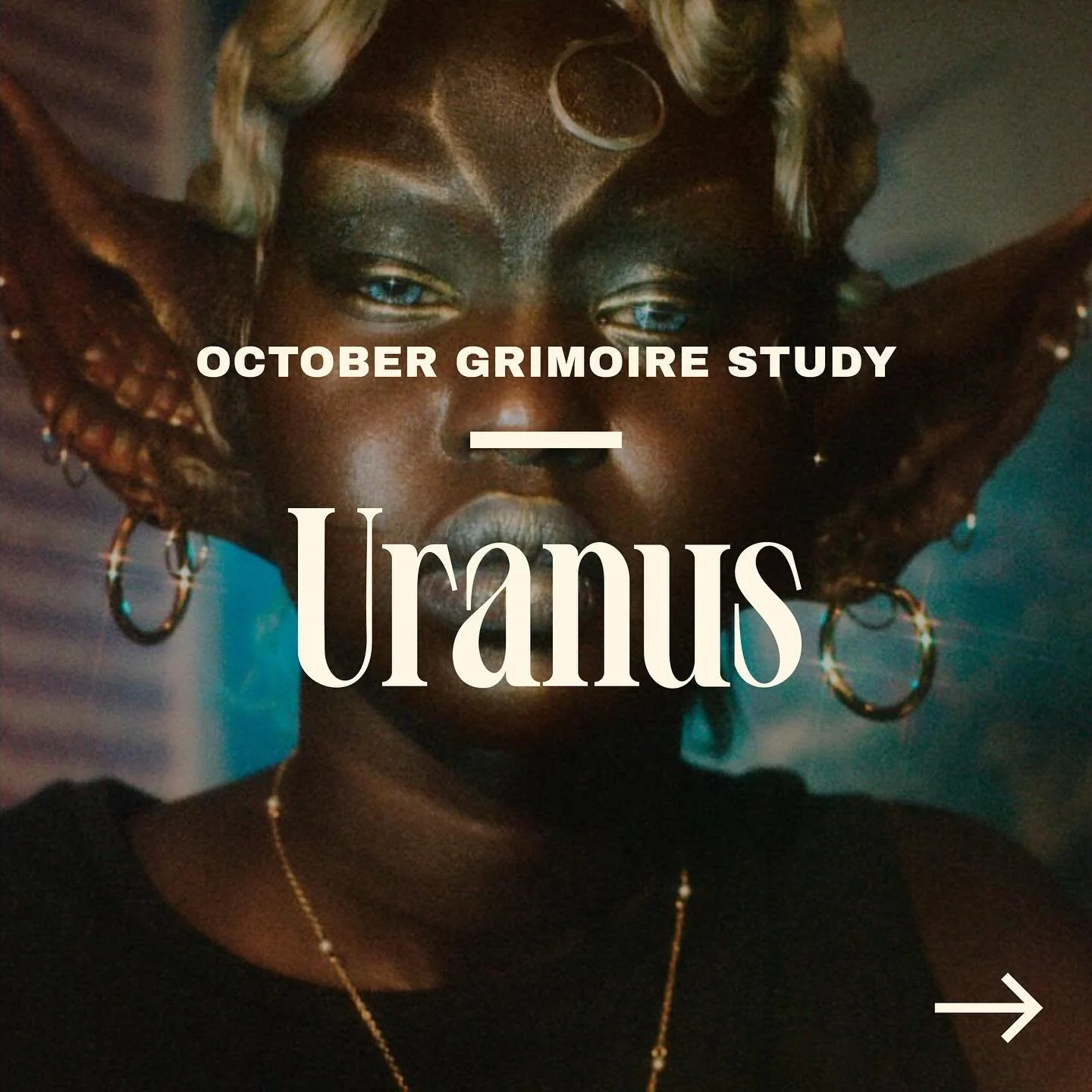👽️🧨 NEW OCTOBER GRIMOIRE STUDY: URANUS 🧨👽️⁠
⁠
Uranus is the embodiment of awakening, disruption, and the wild current of liberation. It is the sacred lightning bolt, the sudden flash of vision, and the cosmic rebel that rules innovation and revol