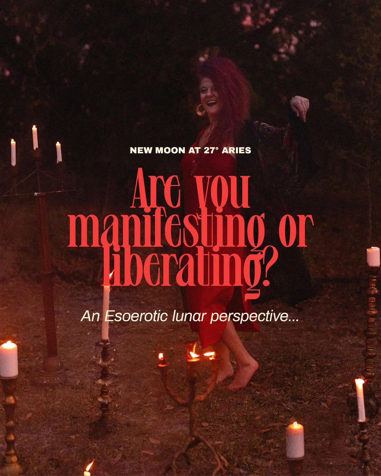 A musing for this New Moon: are you manifesting or liberating? 

🕯️ Full New Moon Report from priestess @tara.valkyrie is in the Multiverse 

🌑 Multiverse-only ritual is tonight with goddess @samara_the_energy_alchemist

🌹 Esoerotic New Moon Circl