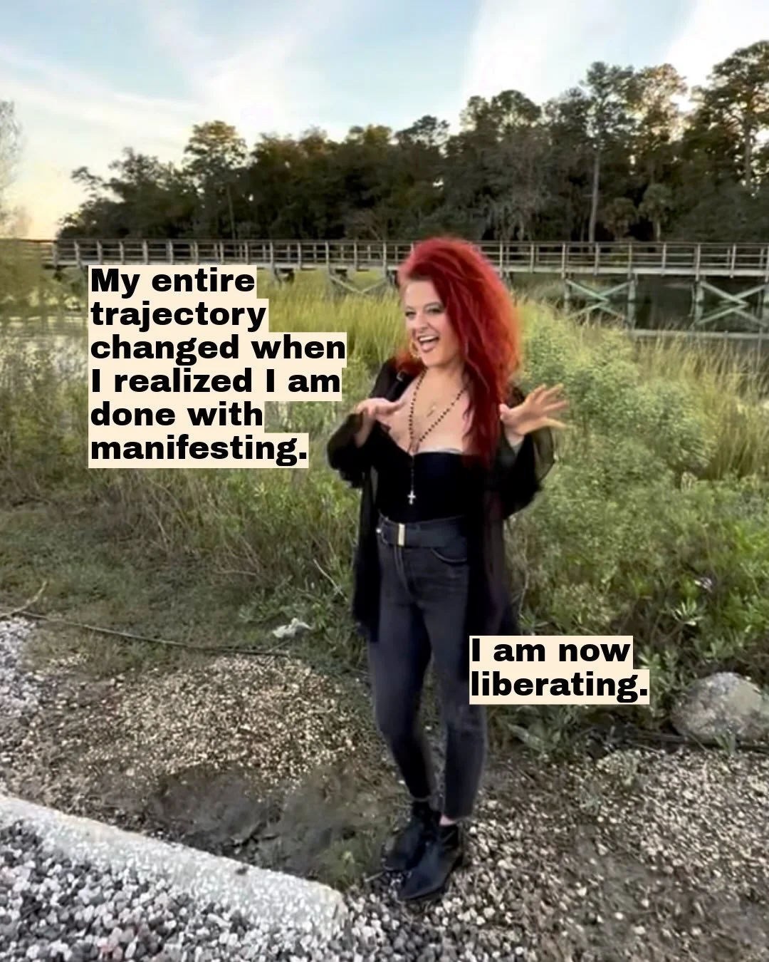 Thoughts on manifesting, liberating, and entering the threshold to a brand new paradigm...⁠
⁠
This is my journey, it doesn&rsquo;t have to be yours. ❤️ But with all of the &ldquo;wildness&rdquo; happening in the world and my desire to be more intenti