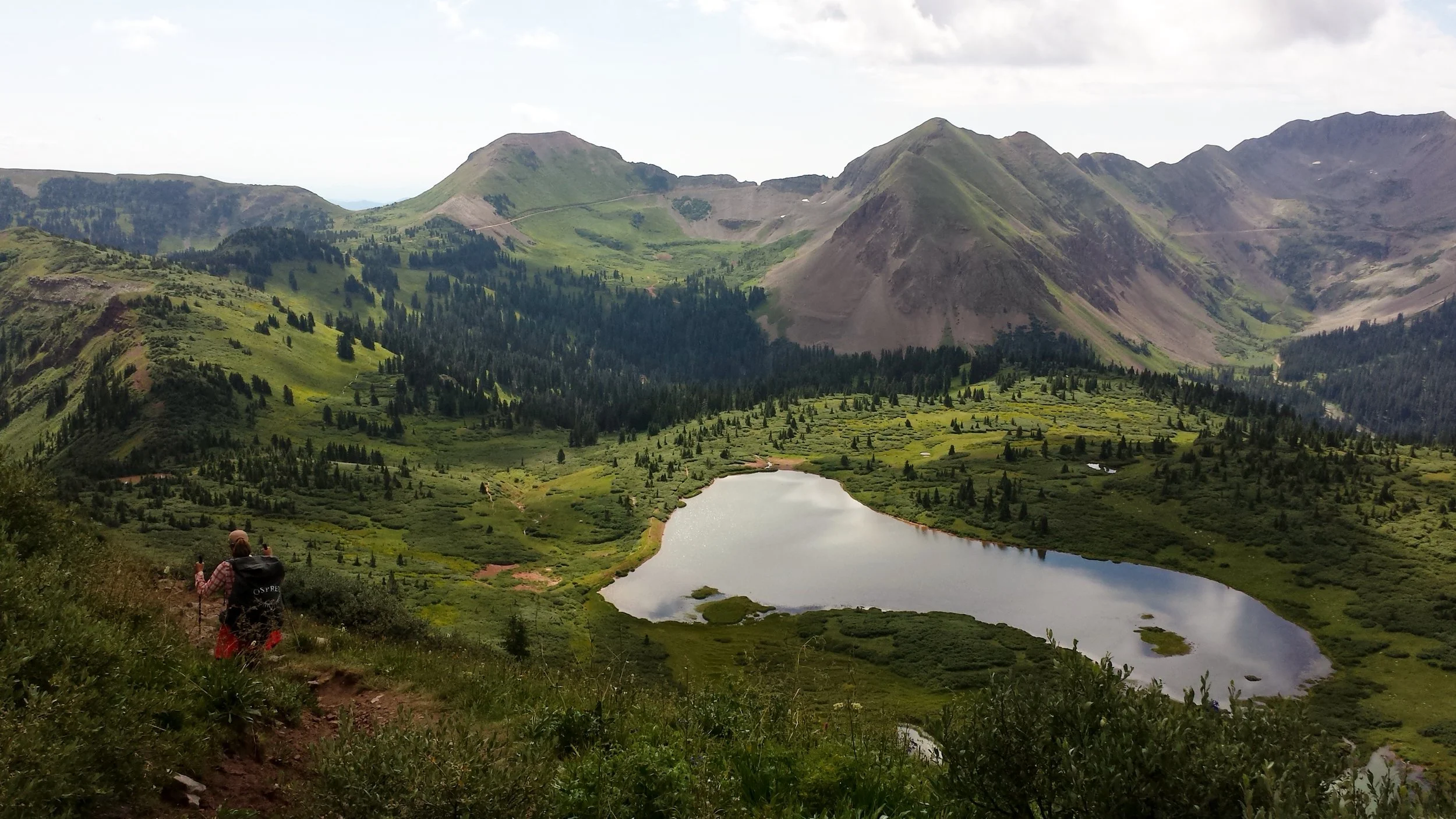 Day 35: We hiked over the exposed Indian Trail Ridge down to Taylor Lake, ate wild raspberries, and shared stories around the campfire with a group of fellow thru-hikers. Only one day away from Durango. Daily mileage: 16.7. Total miles: 485.6.