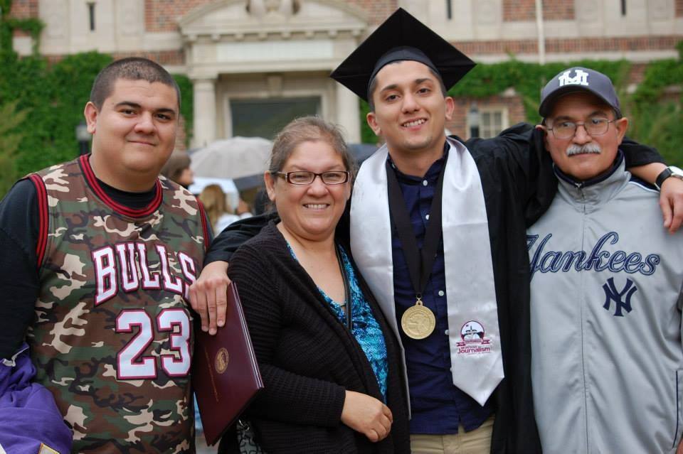 Justin at his cousin Ricky's graduation from the University of Montana in 2015. His degree led him to be a reporter for the Washington Post.