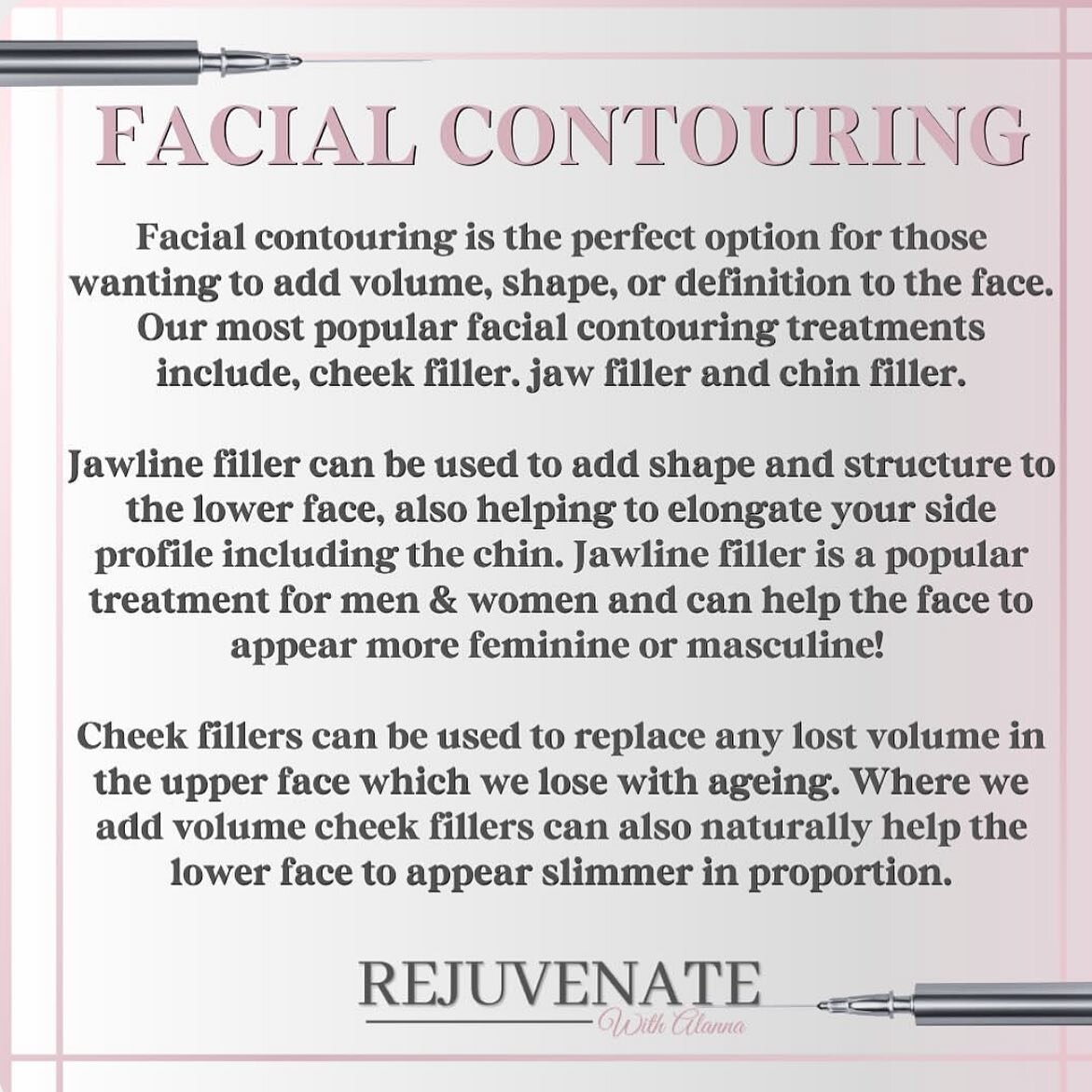 One of my most sought after treatments, facial contouring is an art, bespoke to each individual 💁&zwj;♀️

Everything you need to know on facial contouring! Package deals available 😍 

DM all enquires 📲

Book Now! 🤍

#rejuvenatewithalanna #sidcup 