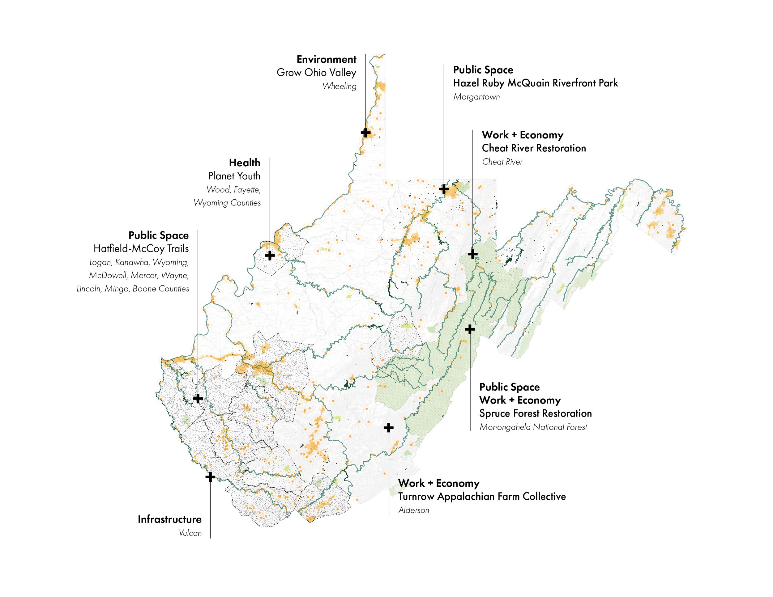 Existing Places | Emerging Land-based Projects Actively Shaping West Virginia’s Future