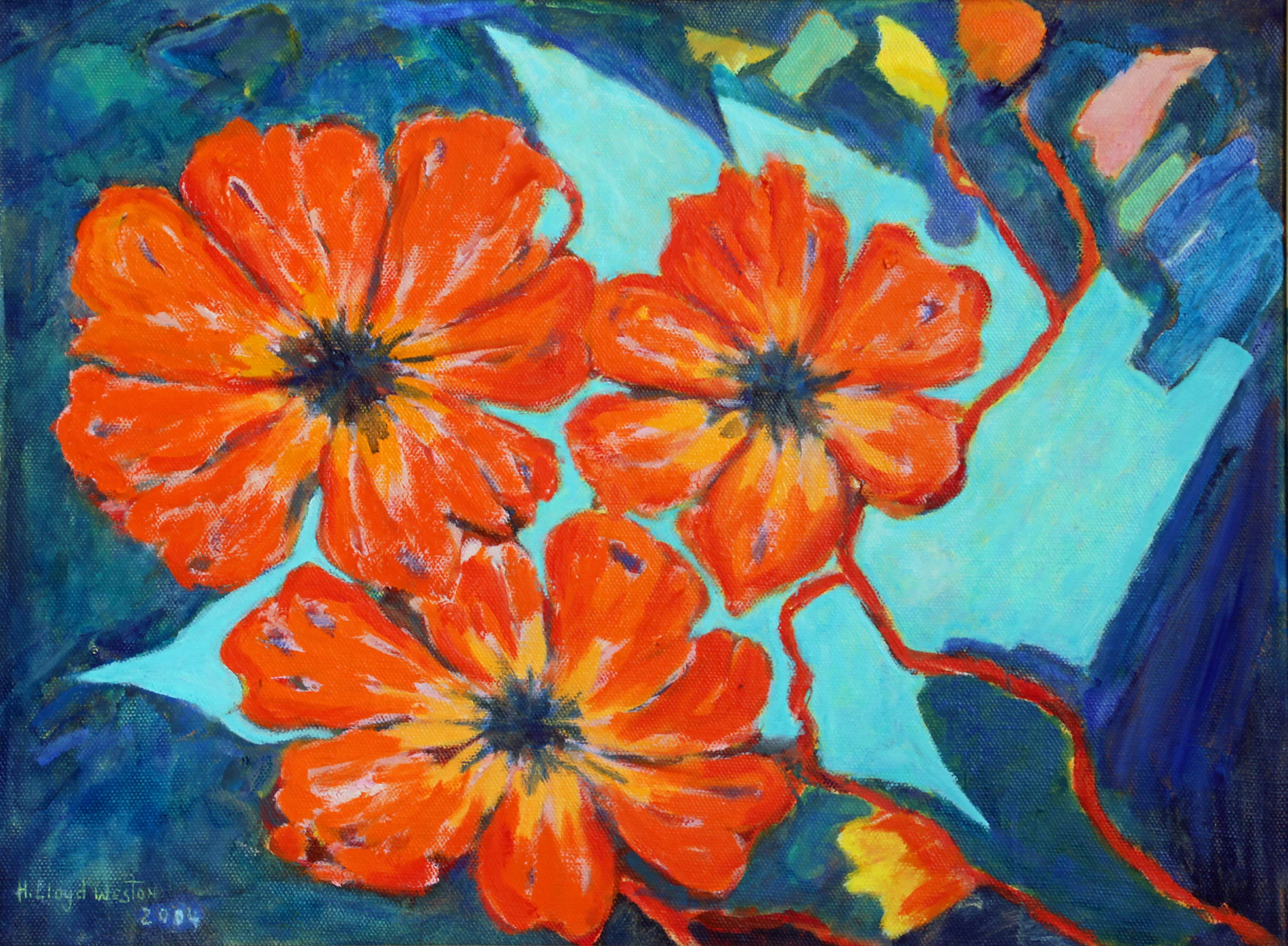 Three Red Hibiscus 