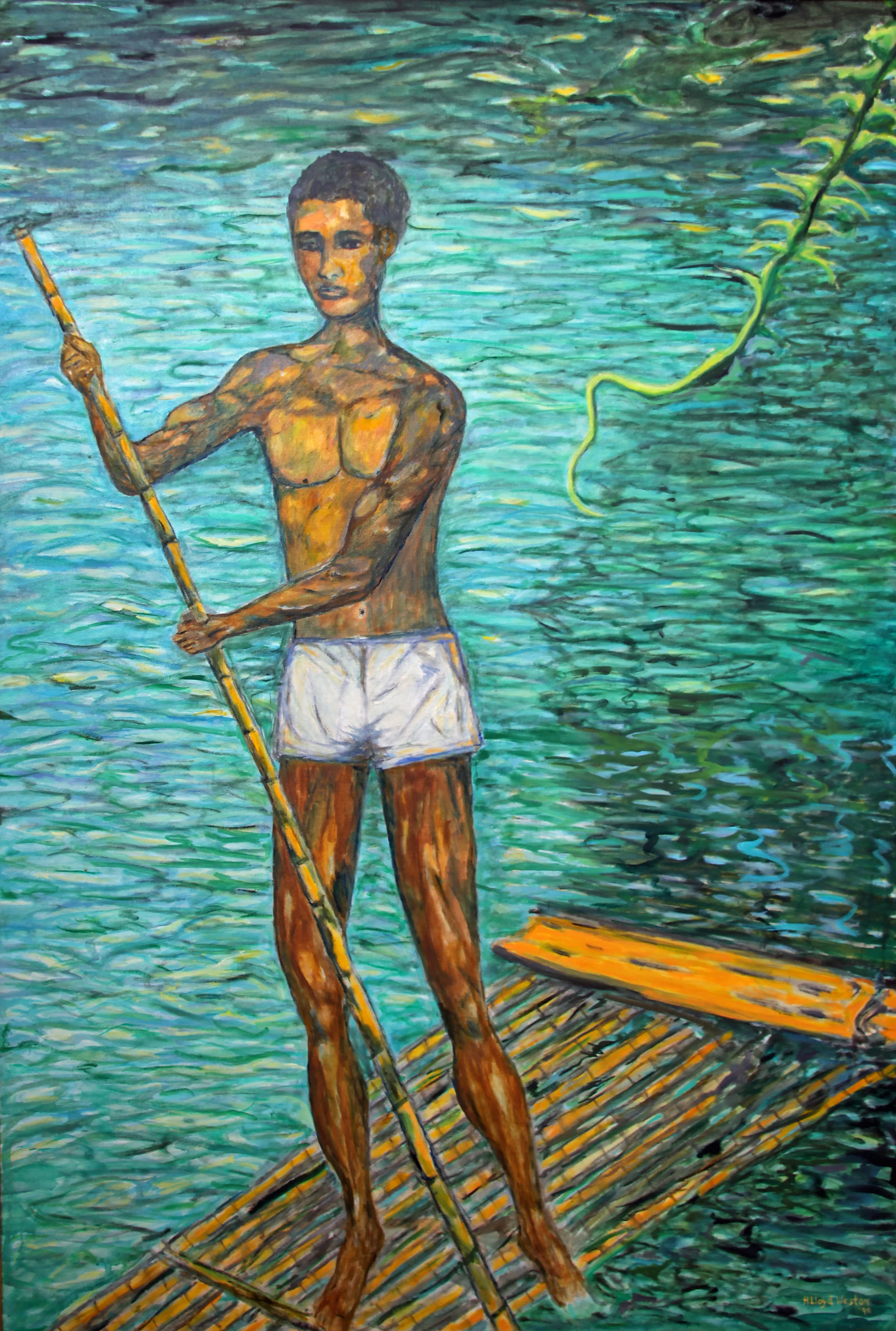 Boy on a Raft