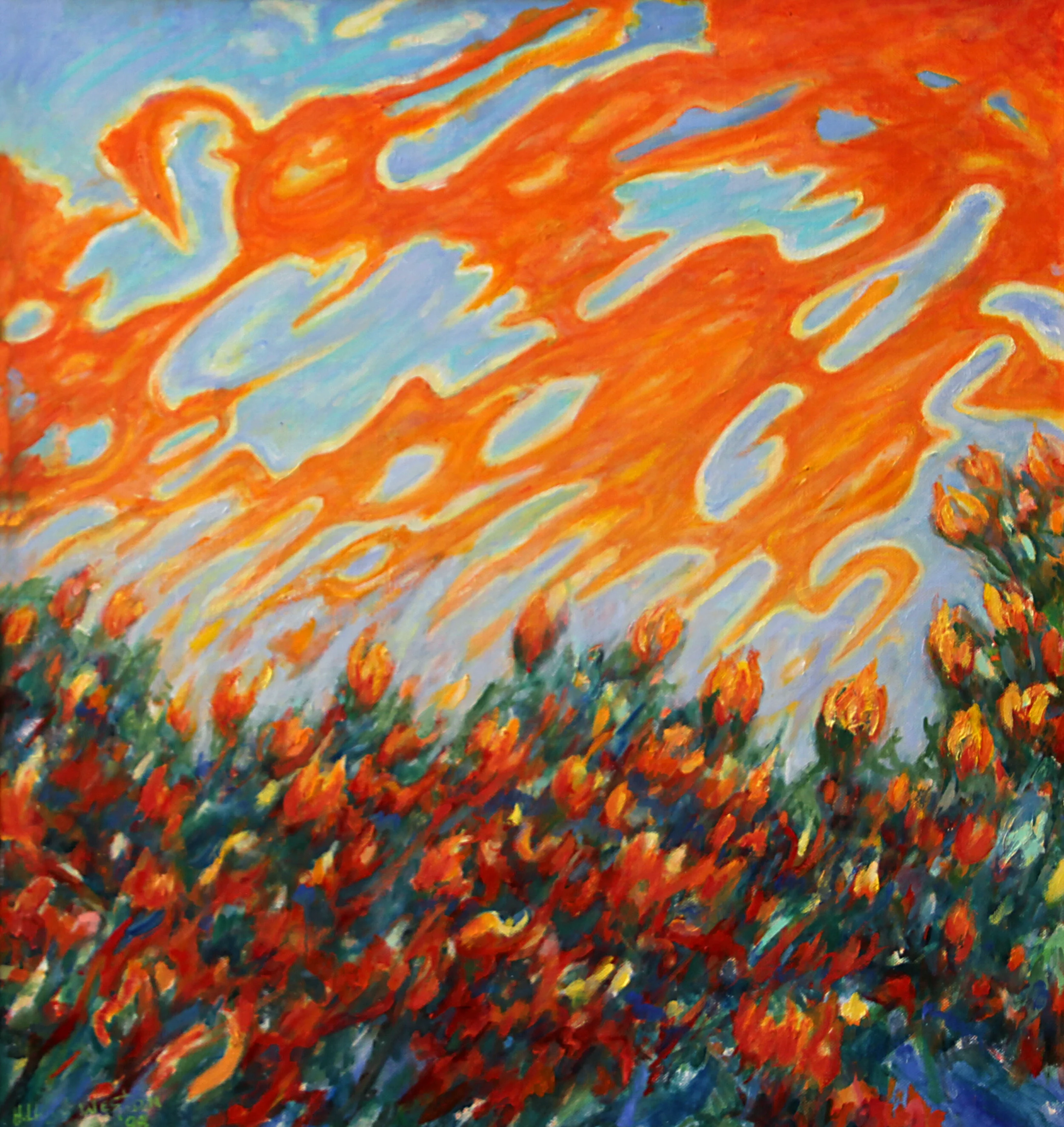 Flowers at Sunset