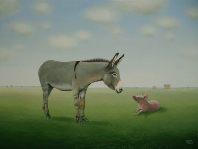 donkey pig painting Sharon France.jpg