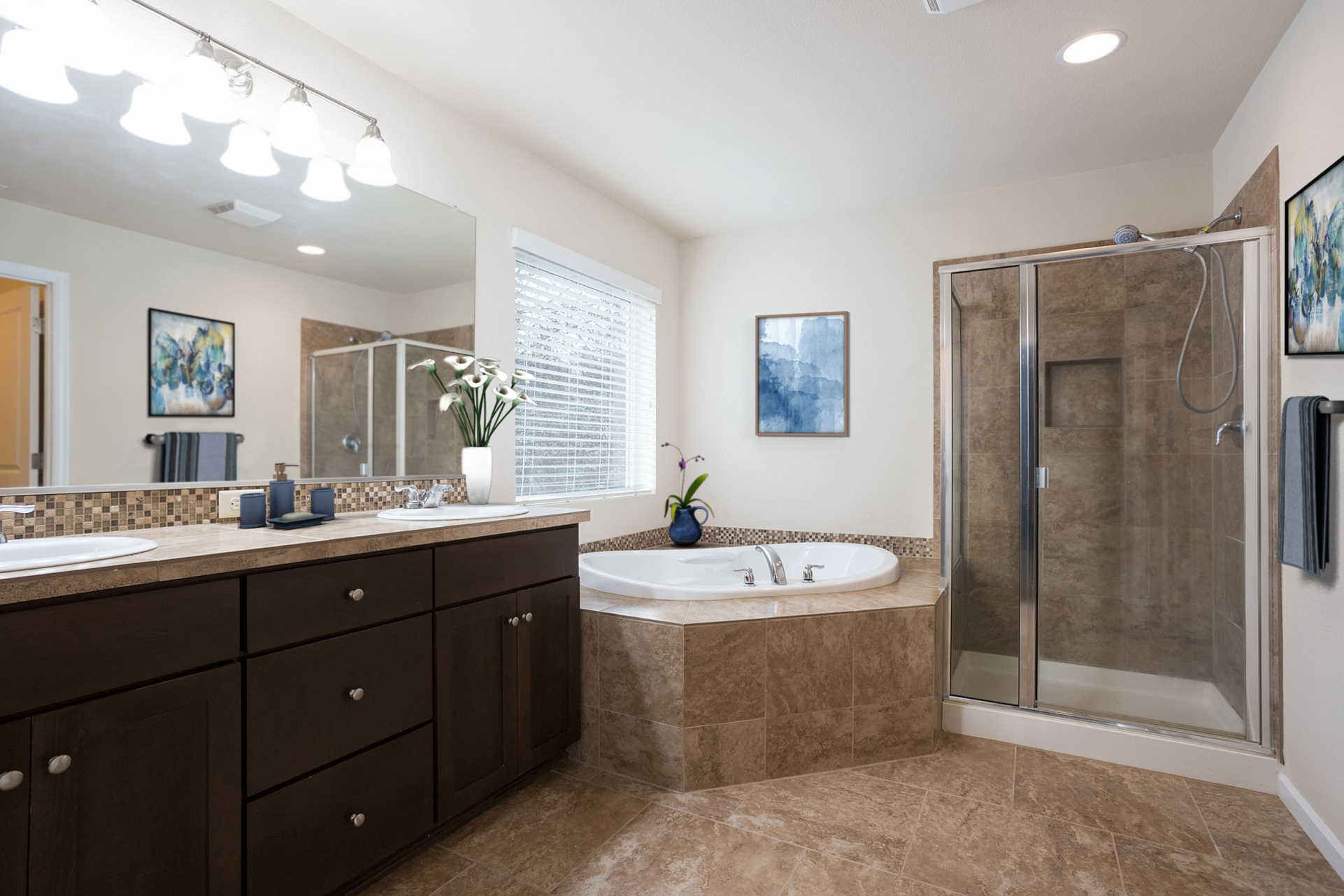 Master Bathroom Virtually Staged