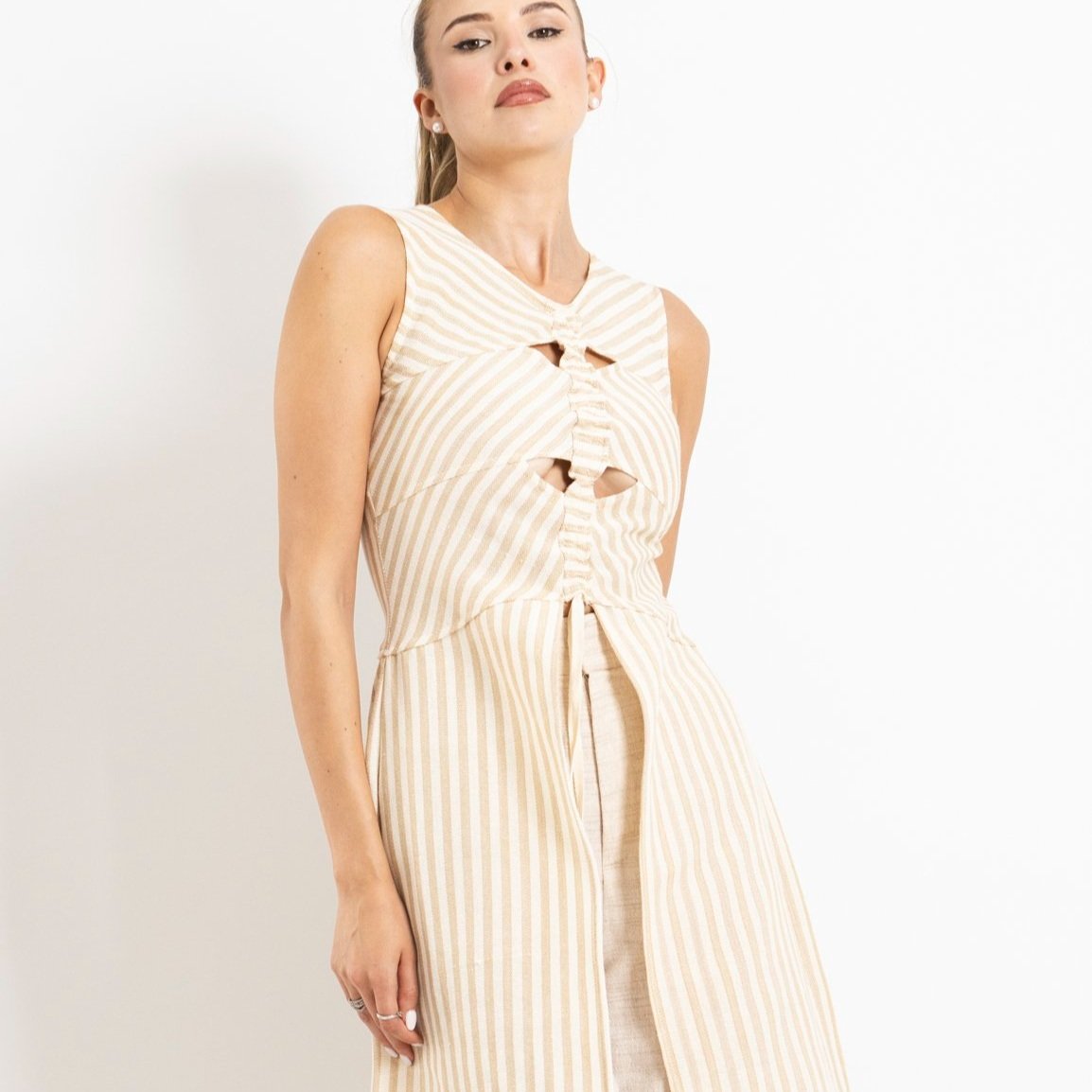 Blusa Fruncida Larga