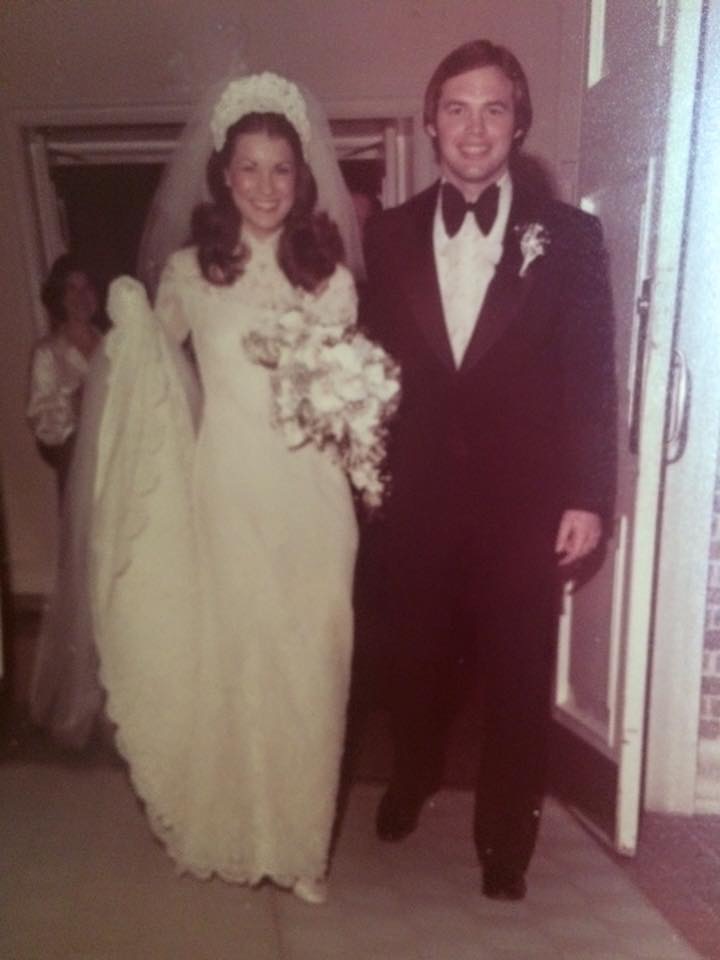 This is my mom and dad on their wedding day, January 10, 1976.