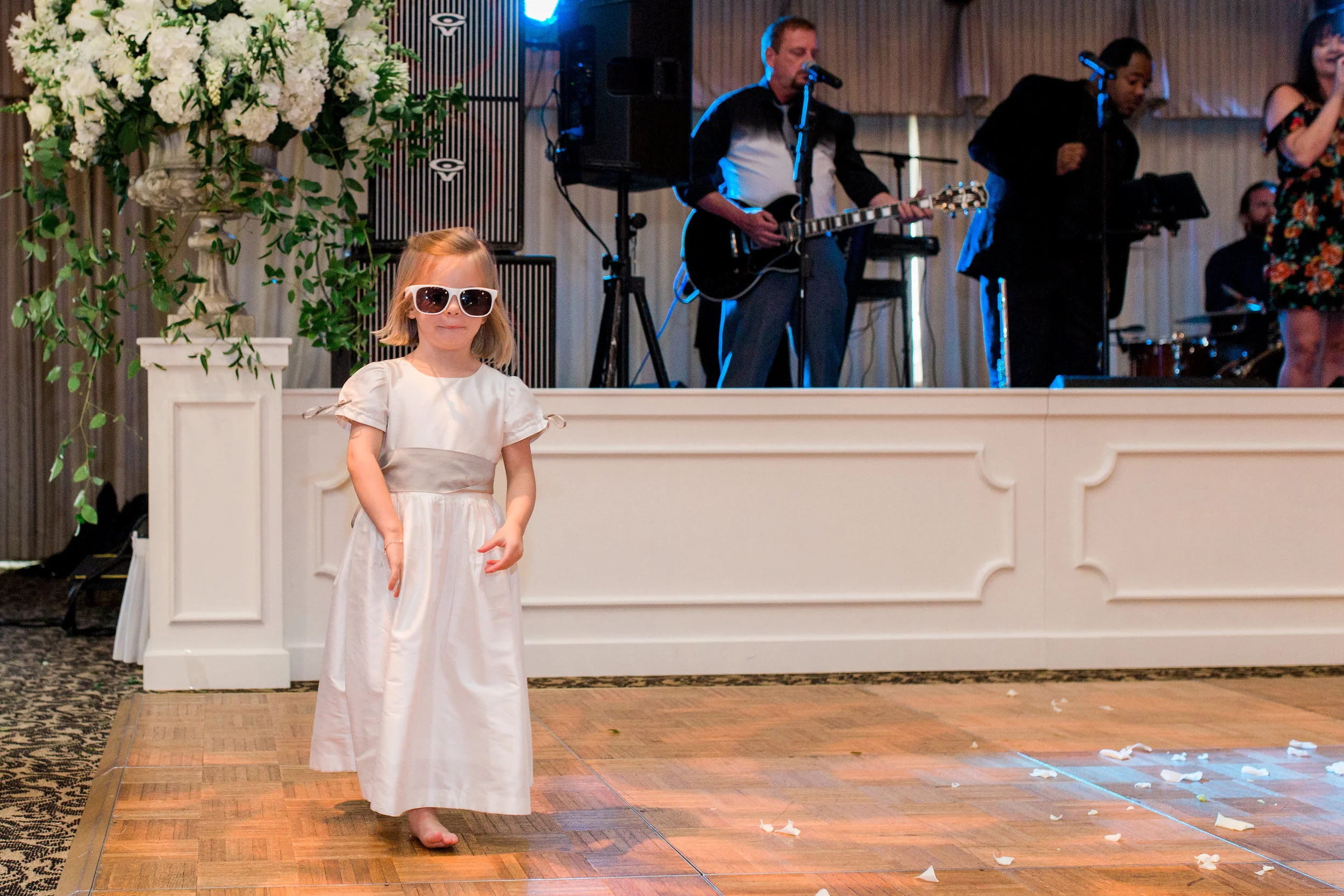 Our flower girl was READY to dance!