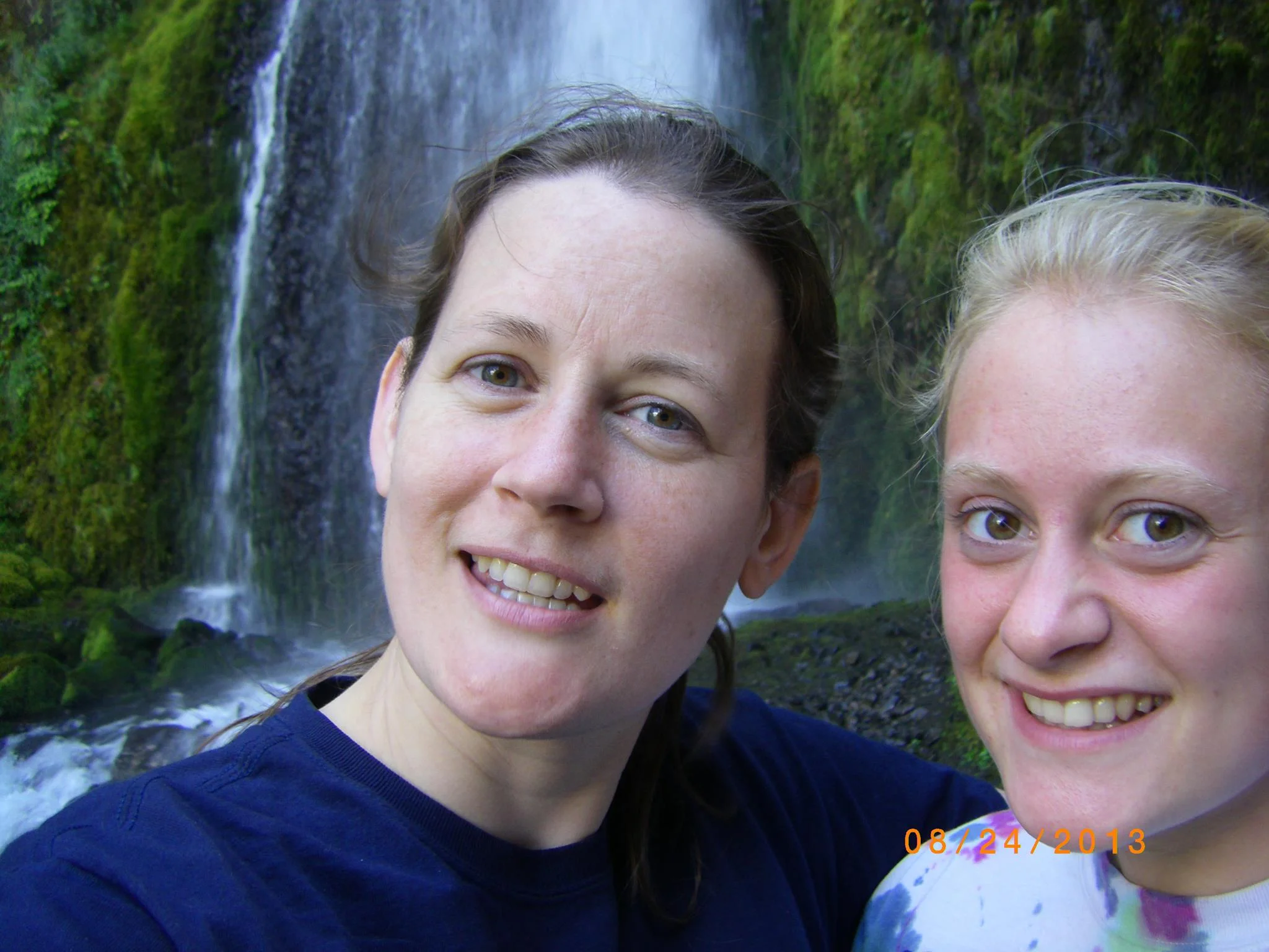 On the road trip to take my niece to college her freshman year. I’m not sure what’s going on with my smile, but we stopped for a quick hike to a waterfall on the way.
