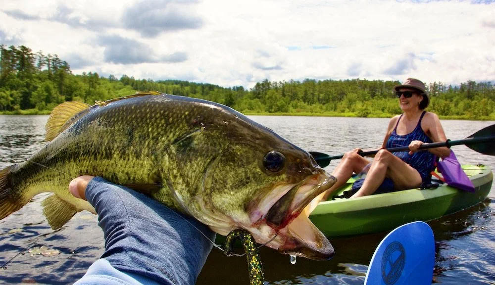Kayak Bass Fishing in Southwestern Maine
