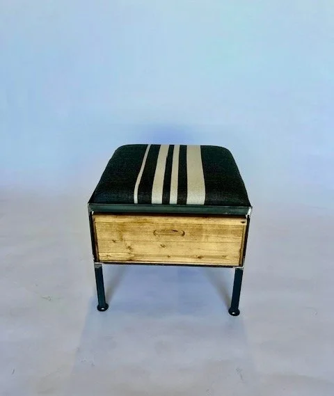 Single Box ottoman with Alpaca Cushion free shipping