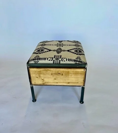 Single Drawer Ottoman with Alpaca Cushion and free shipping