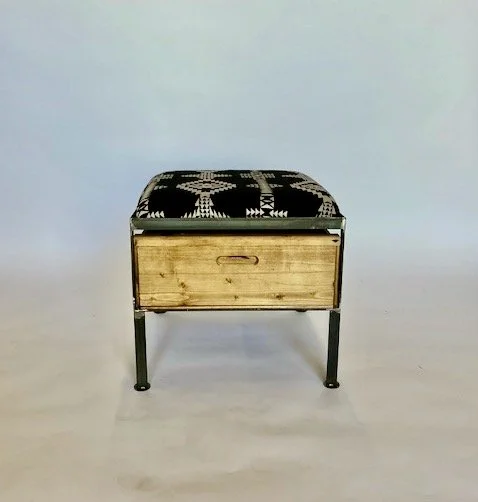 Single Drawer ottoman with Alpaca Cushion free shipping