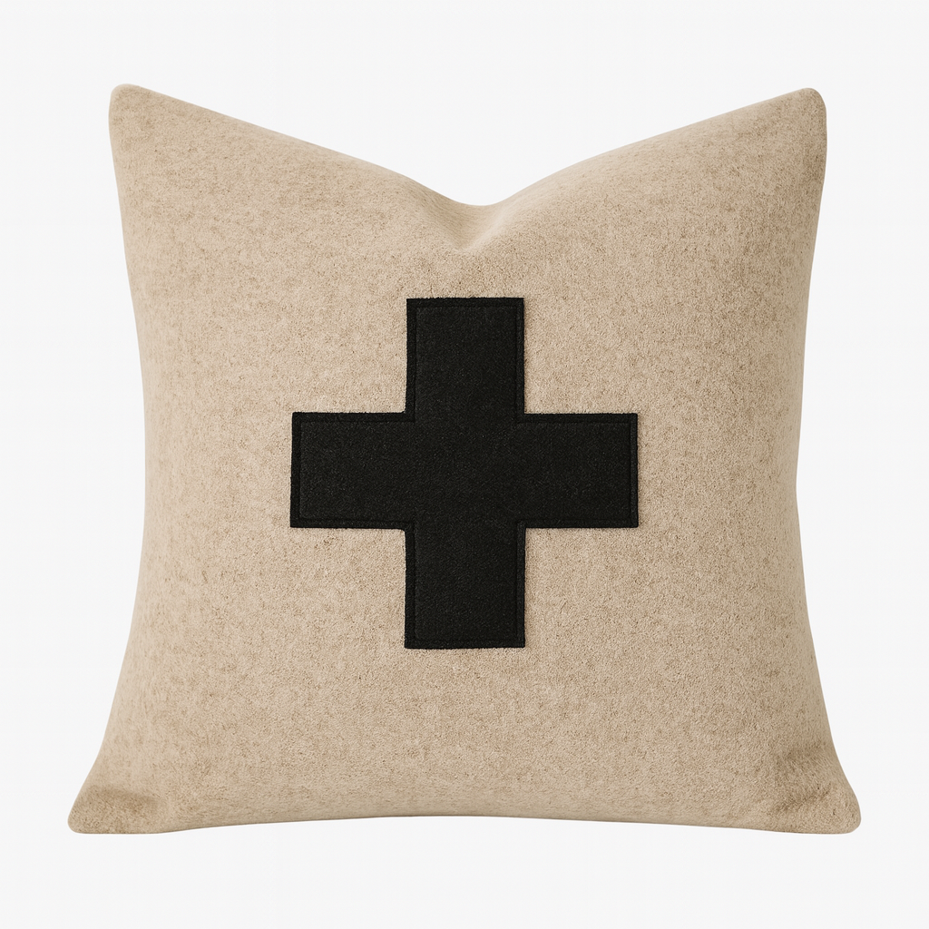 Cream Danish Military Blanket Pillow