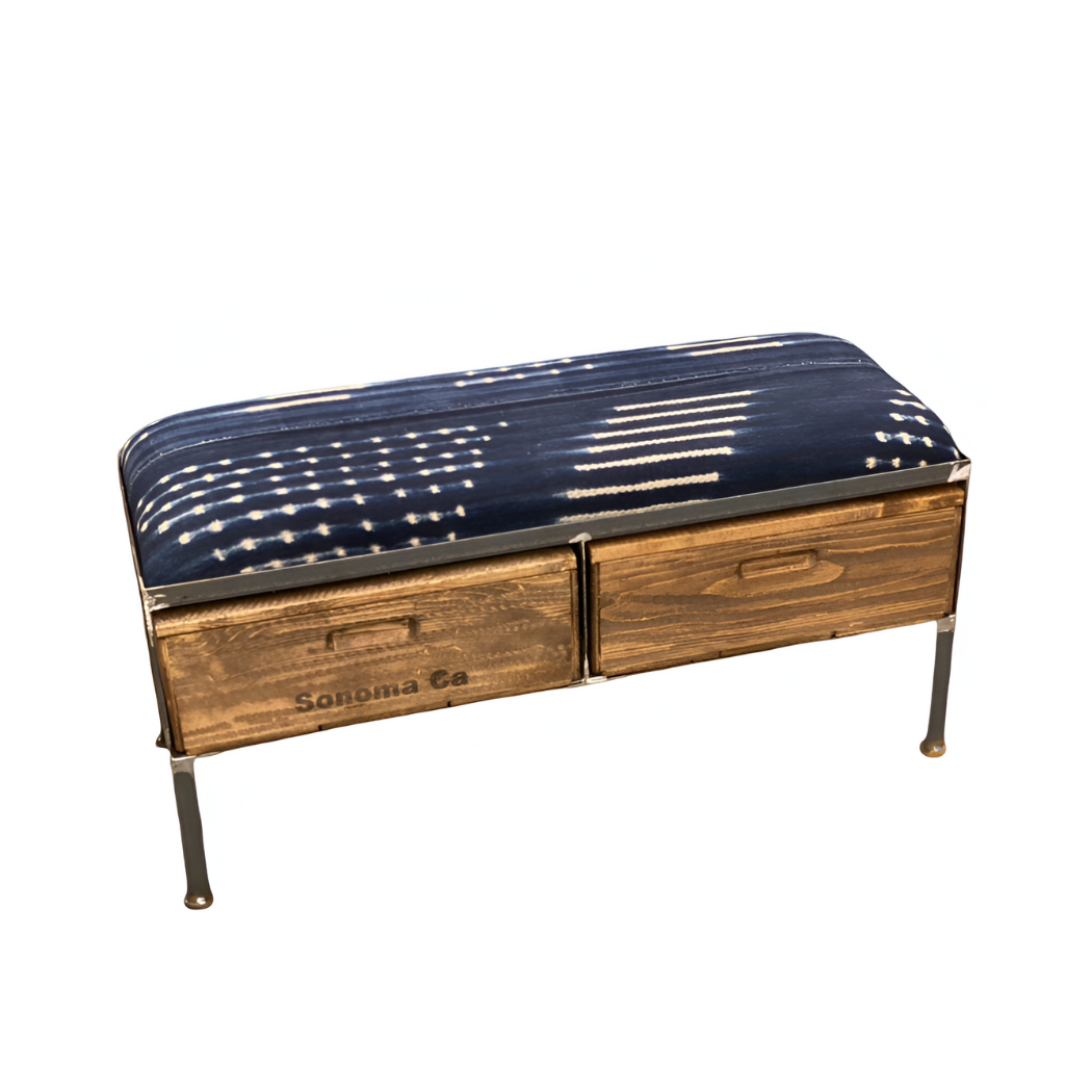 Vintage African Indigo Bench