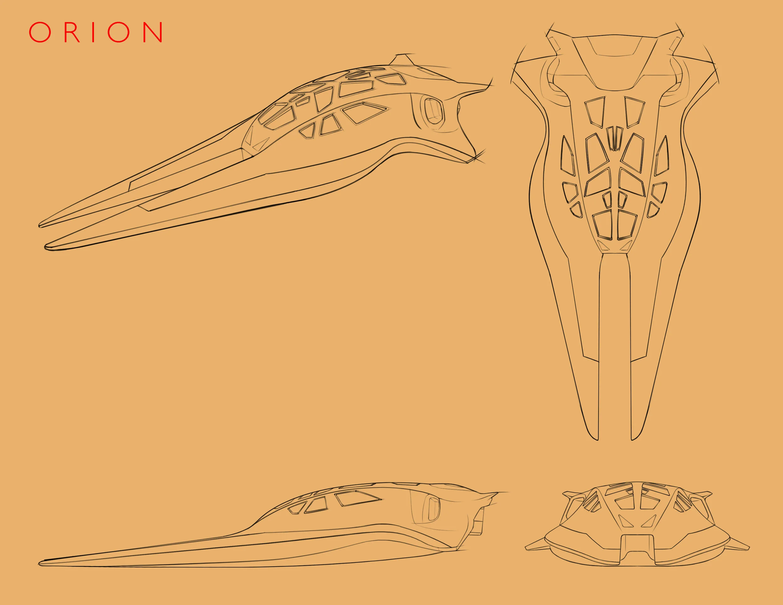  Orthographic view for vehicle - Orion  