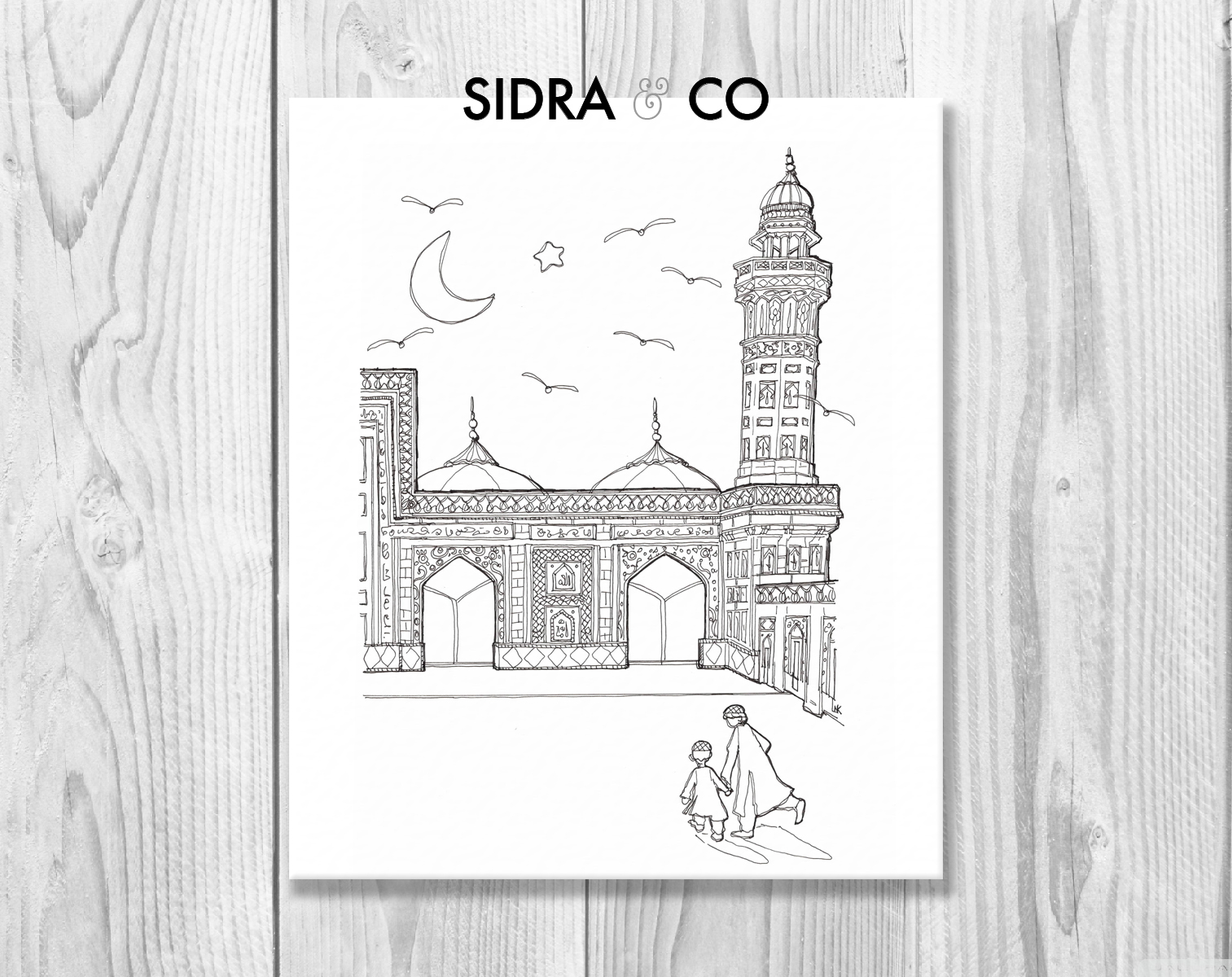 Coloring Pages Masjid Series Sidra Amp Co