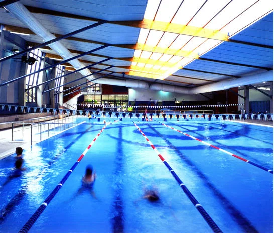 People swimming at Karori Pool.