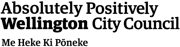 Me Heke Ki Poneke Absolutely Positively Wellington logo.&nbsp;