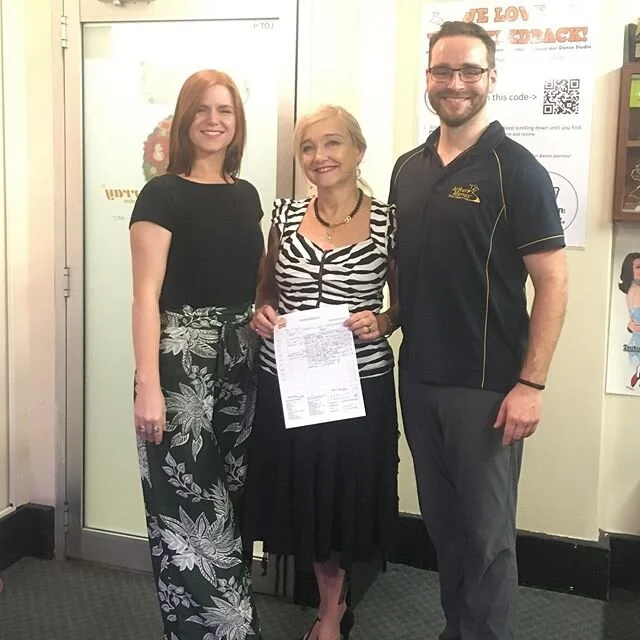 Our fabulous Kris Charody checked out from Bronze 3. Well done Kris a wonderful way to end what has been an amazing year for you. Super proud of all of your achievements this year #movingonup #levelup #dancegoals #arthurmurrayfamily #arthurmurraylife