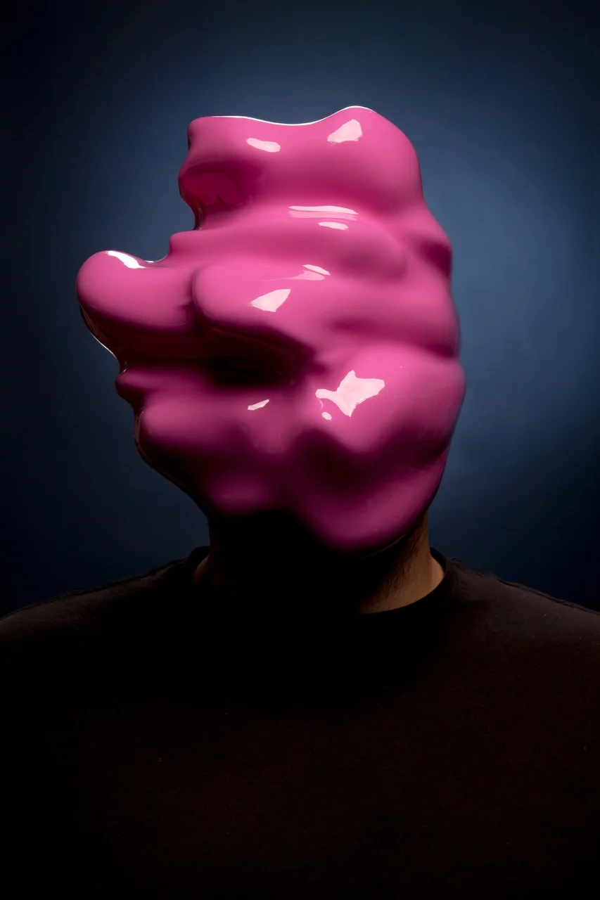" Facial Weaponization Suite: Fag Face Mask ” by Zach Blas, 2012, photo by Christopher O’Leary.
