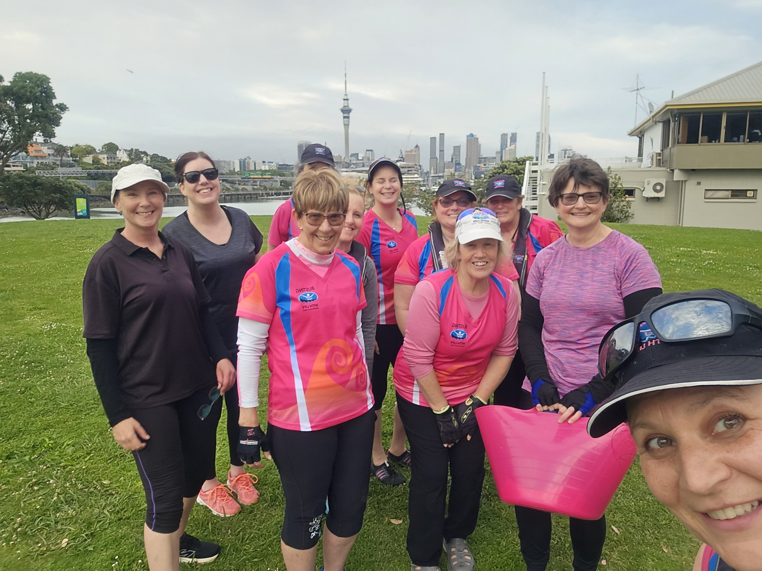  Pink bucket celebration - welcoming a new paddler to the team! - November 2024 