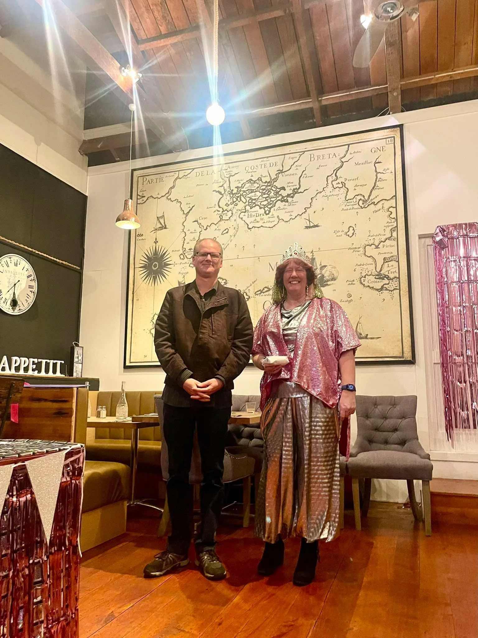  Best Dressed award recipient Amanda Holmes chosen by Michael McCorquindale - ‘All that Glitters’ theme - Busting With Life awards night at Rendezvous Cafe, Killarney Park, Lake Pupuke - May 2025 