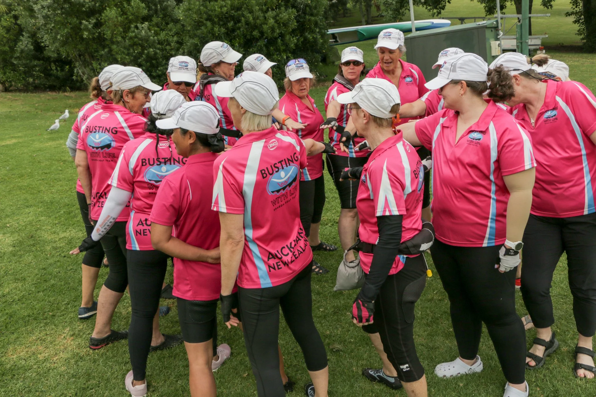  Training huddle - Lake Pupuke - February 2026 - photo credit to AIA Insurance 