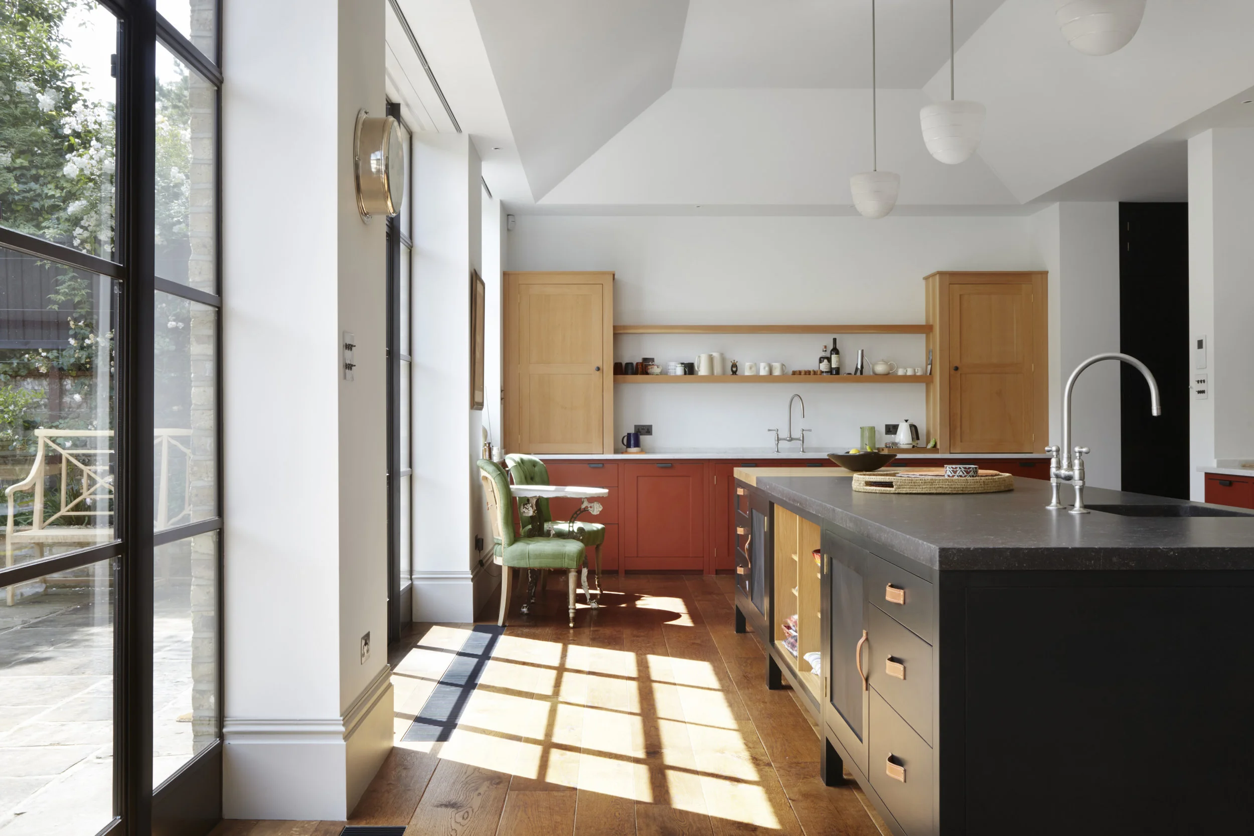 Rustic wood flooring