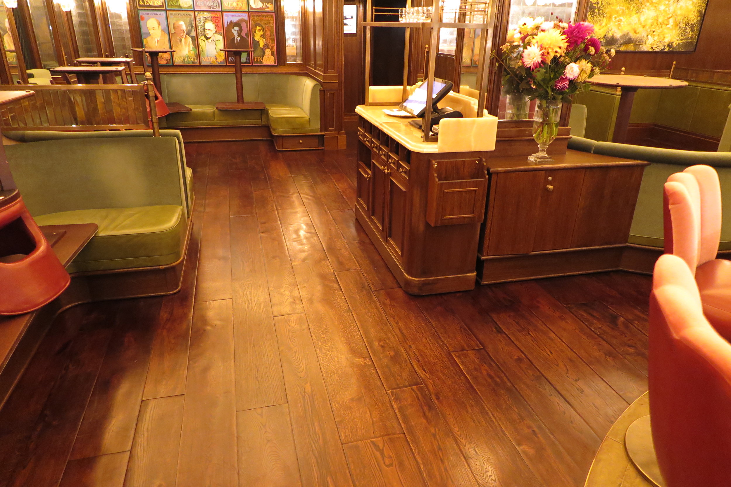 Wide wood flooring