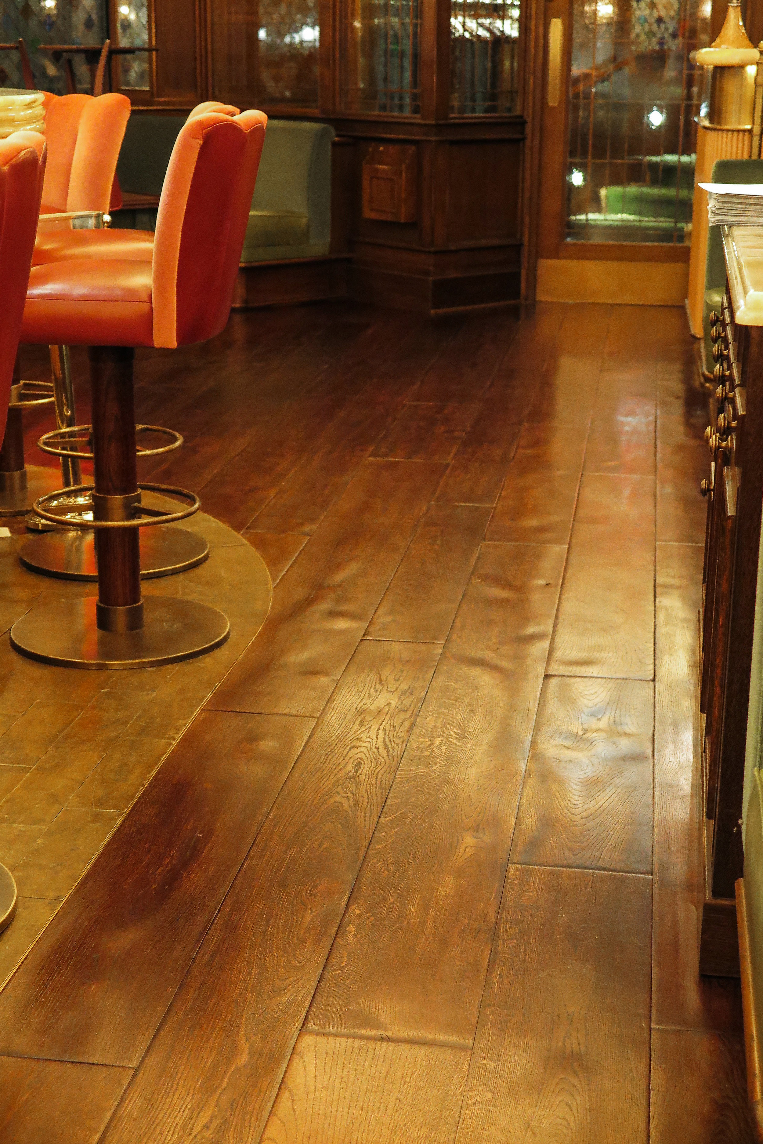 Aged oak floors