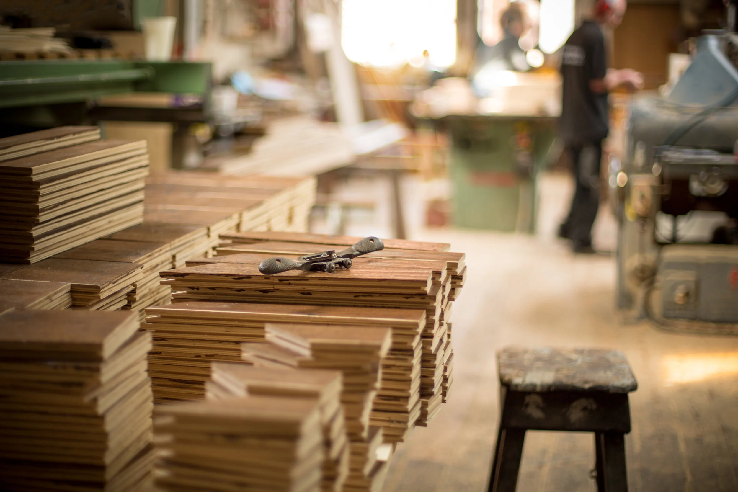 Charles Lowe and Sons have many years of experience in the workshop and can offer invaluable advice on bespoke flooring. Versailles panels production.