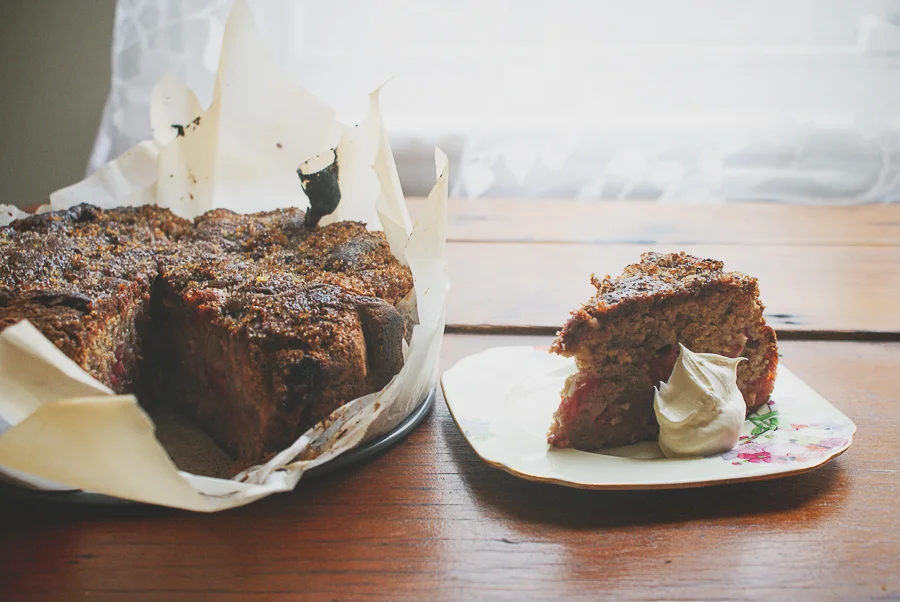 My Rhubarb Cake! It’s not pretty, but well makes up for it in taste!