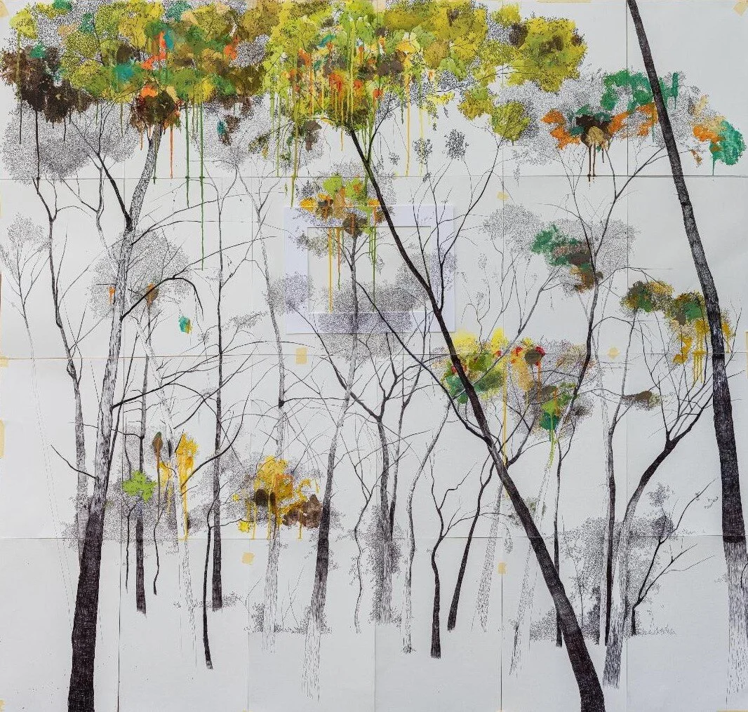 LOS ARBOLES LLORAN, DORADO-Exposicón en Galería Alba Cabrera, Valencia  6 de febrero 2020 a las 19.30 