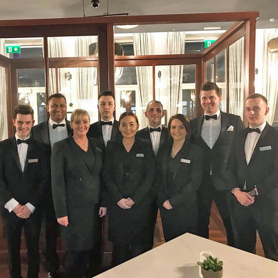  The Titanic Hotel Team ready for service at the 20th Anniversary Dinner of the Good Friday Agreement 