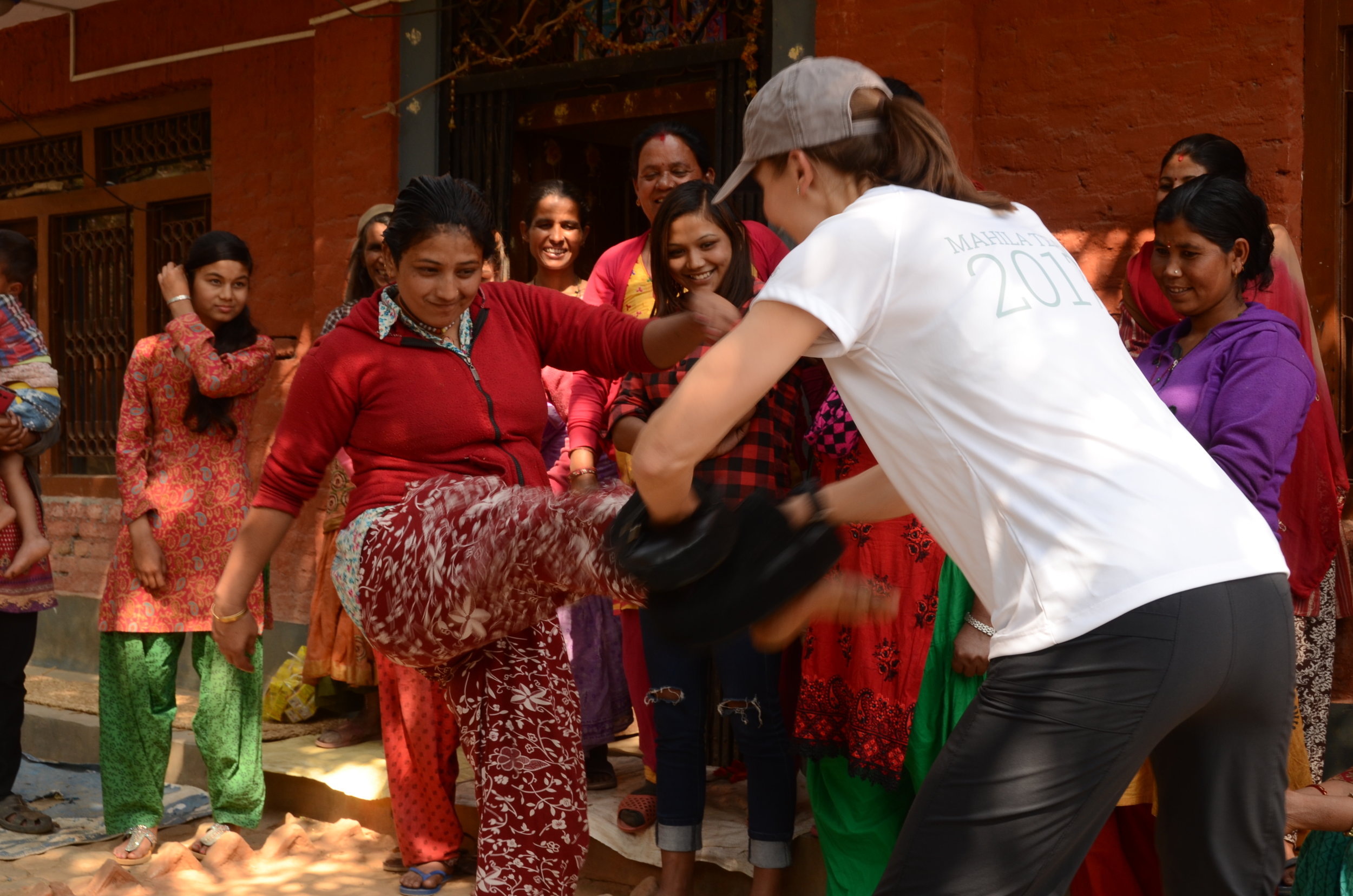 Teaching Self-Defense in Keragi, Nepal