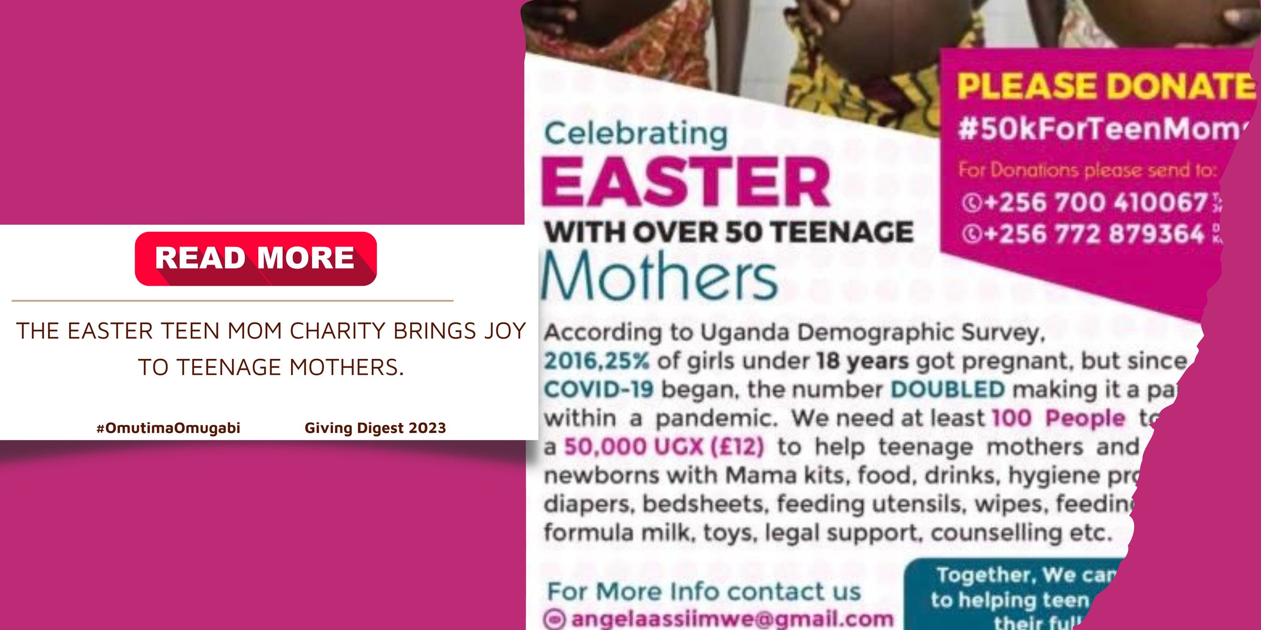 The Easter Teen Mom Charity brings joy to Teenage Mothers.
