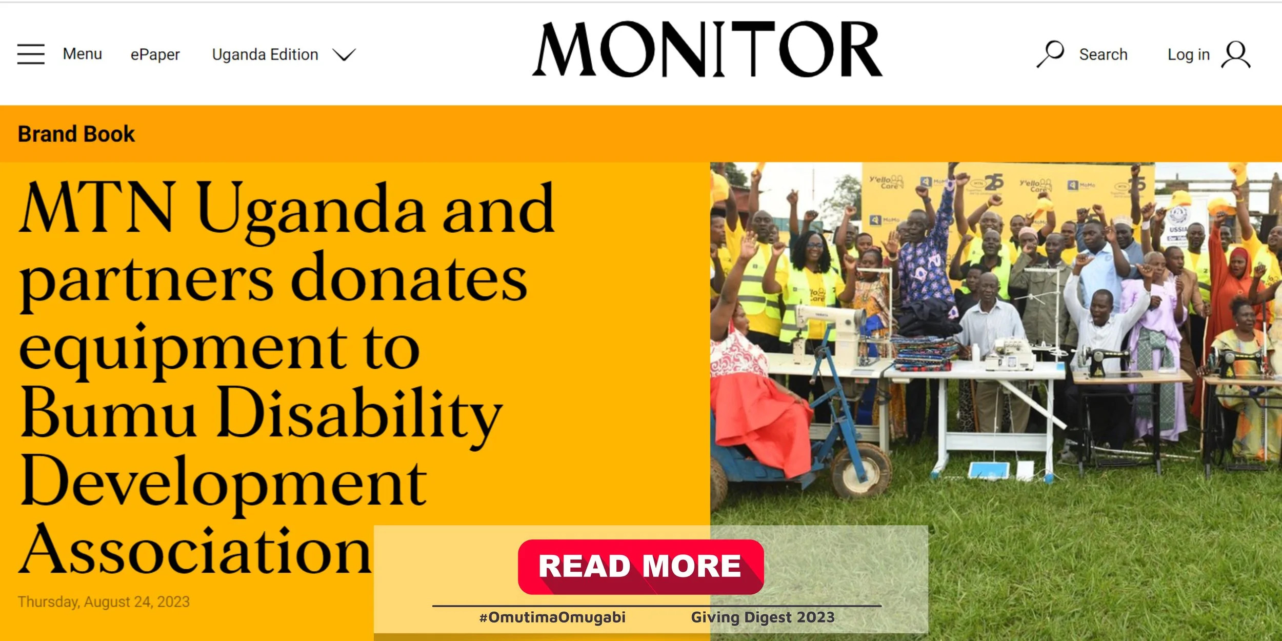 MTN Uganda's 21 Days of Y’ello Care 