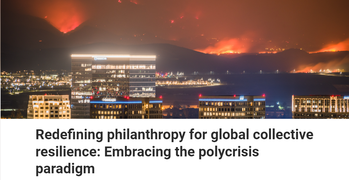 Redefining philanthropy for global collective resilience: Embracing the polycrisis paradigm
