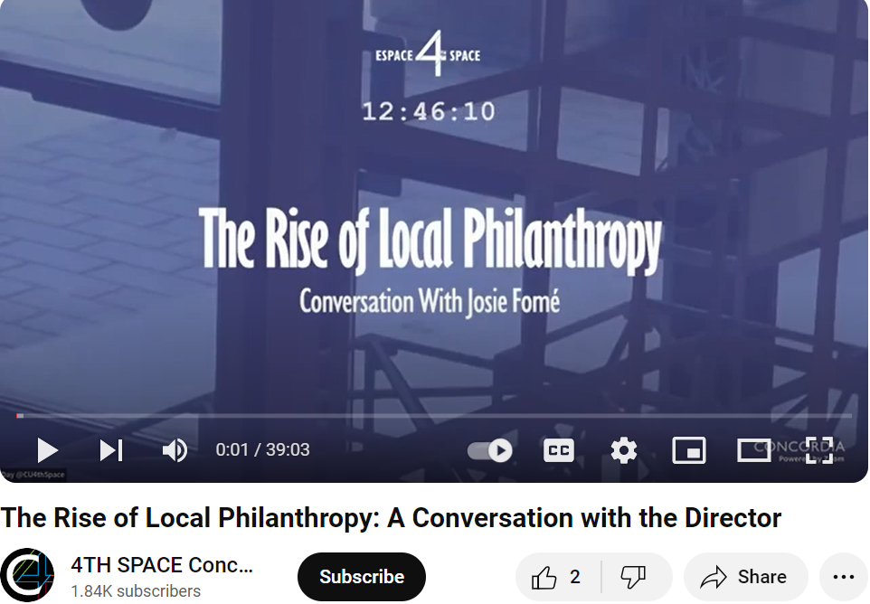 The Rise of Local Philanthropy | 4TH SPACE