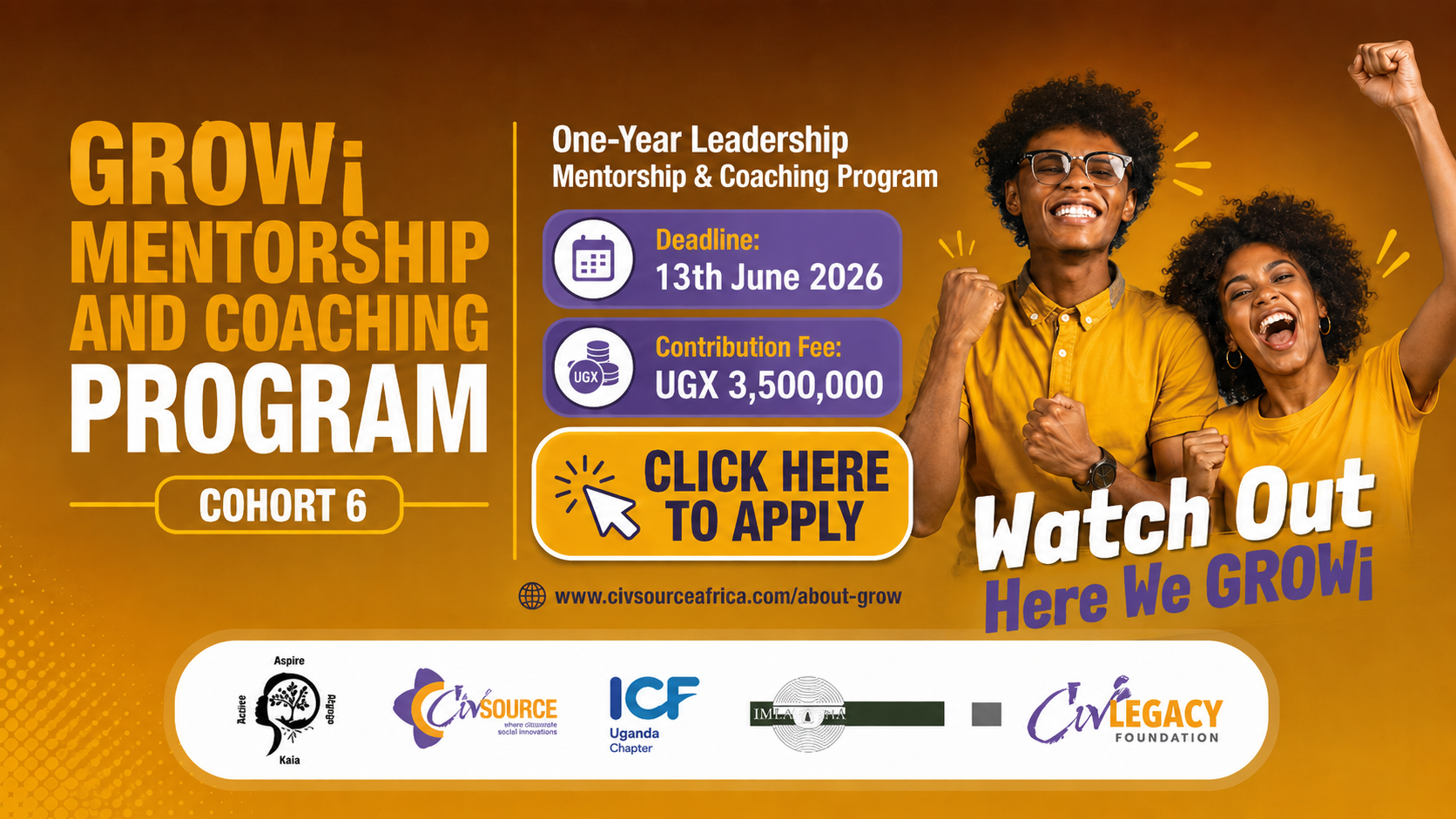 Call for Expressions of Interest: GROW¡ Mentorship and Coaching Program, Cohort 6